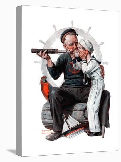 "Setting One's Sights" or "Ship Ahoy", August 19,1922-Norman Rockwell-Premier Image Canvas