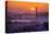 Setting Sun Behind Golden Gate Bridge, Downtown San Francisco-Vincent James-Premier Image Canvas