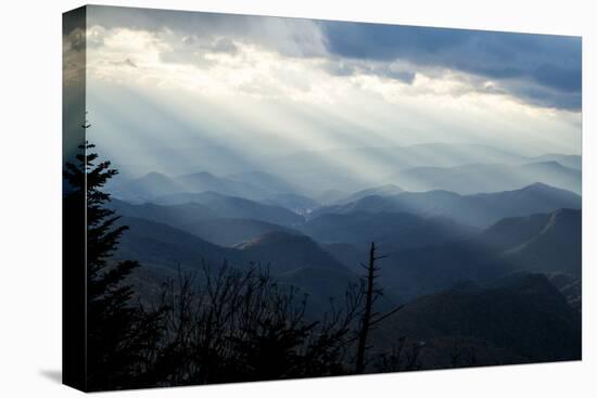 Setting Sun on Mountains in the Blue Ridge Mountains of Western North Carolina-Vince M. Camiolo-Premier Image Canvas