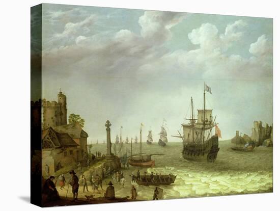 Settlement on a Rocky Shore with the Dutch Fleet Approaching, 1640-Abraham Willaerts-Premier Image Canvas