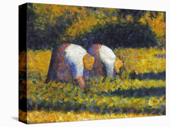 Seurat: Farm Women, C1882-Georges Seurat-Premier Image Canvas