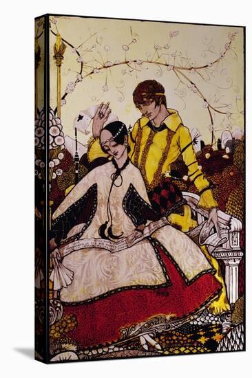 "Seven Dog-Days We Let Pass, Naming Queens in Glenmacnass" Illustration by Harry Clarke from…-Harry Clarke-Premier Image Canvas