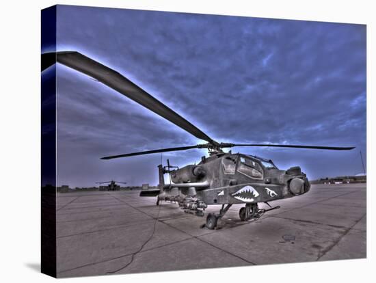 Seven Exposure HDR Image of a Stationary AH-64D Apache Helicopter-Stocktrek Images-Premier Image Canvas