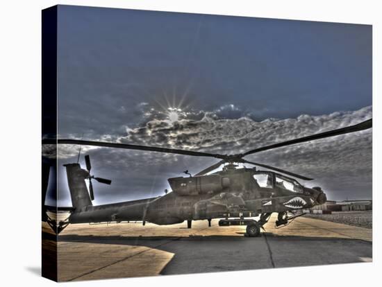 Seven Exposure HDR Image of a Stationary AH-64D Apache Helicopter-Stocktrek Images-Premier Image Canvas