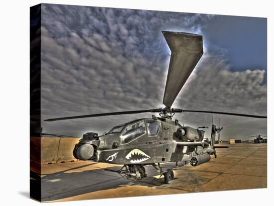 Seven Exposure HDR Image of a Stationary AH-64D Apache Helicopter-Stocktrek Images-Premier Image Canvas