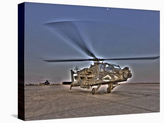 Seven Exposure HDR Image of an AH-64D Apache Helicopter-Stocktrek Images-Premier Image Canvas