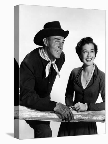 Seven Men From Now, Randolph Scott, Gail Russell, 1956-null-Stretched Canvas