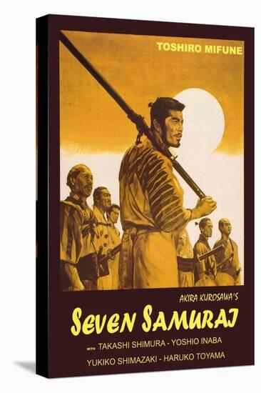 Seven Samurai, Italian Movie Poster, 1954-null-Stretched Canvas