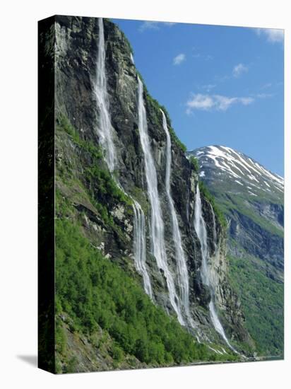 Seven Sisters Falls, Geiranger Fjord, Western Fjordlands, Norway, Scandinavia, Europe-Anthony Waltham-Premier Image Canvas