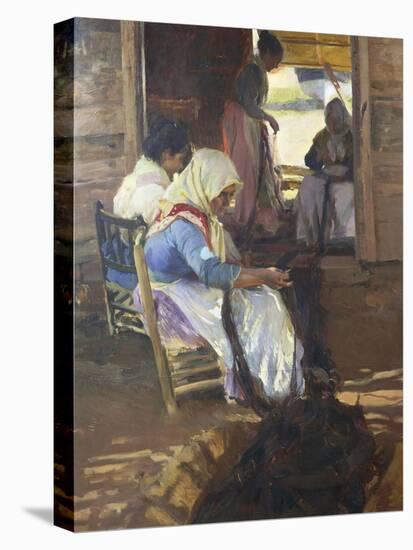 Sewing of Nets, 1901-Joaquín Sorolla y Bastida-Premier Image Canvas