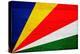 Seychelles Flag Design with Wood Patterning - Flags of the World Series-Philippe Hugonnard-Stretched Canvas