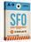 SFO San Francisco Luggage Tag 1-NaxArt-Stretched Canvas