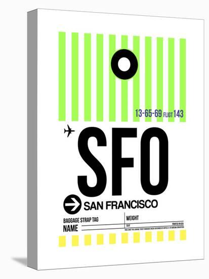 SFO San Francisco Luggage Tag 3-NaxArt-Stretched Canvas