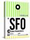 SFO San Francisco Luggage Tag 3-NaxArt-Stretched Canvas