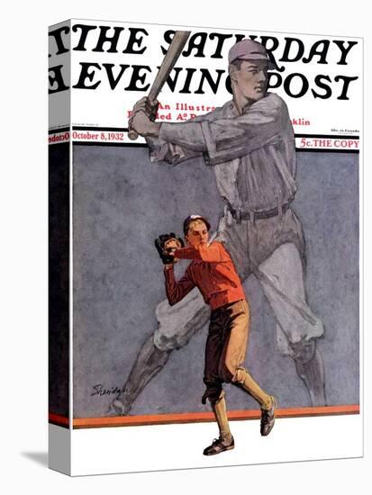 "Shadow Batter," Saturday Evening Post Cover, October 8, 1932-John E. Sheridan-Premier Image Canvas