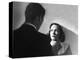 SHADOW OF A DOUBT, 1943 directed by ALFRED HITCHCOCK Joseph Cotten / Teresa Wright (b/w photo)-null-Stretched Canvas