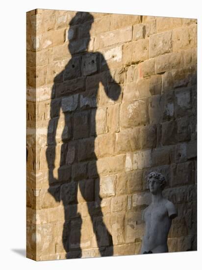 Shadow of Statue of David, Piazza Della Signoria, Florence, Tuscany, Italy, Europe-Martin Child-Premier Image Canvas