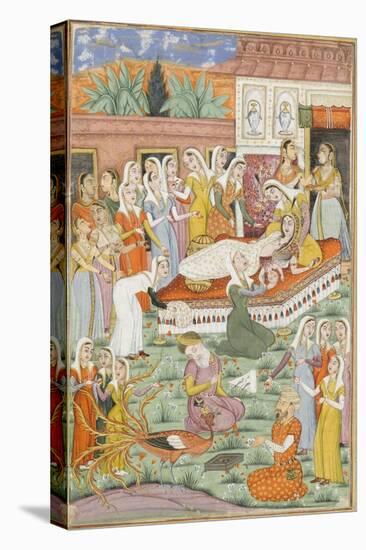 Shahnameh de Ferdowsi ou le Livre des Rois. Naissance de Roustam par Césarienne-null-Premier Image Canvas