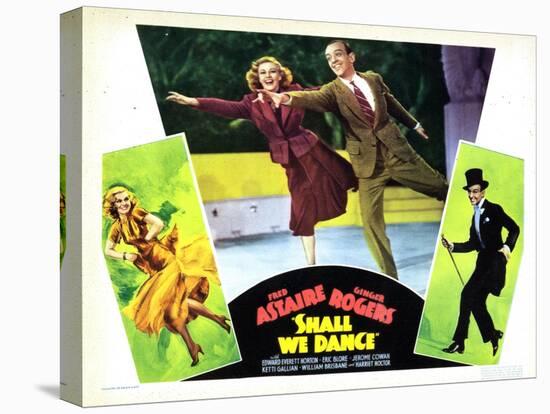 Shall We Dance, L-R, Ginger Rogers, Fred Astaire, 1937-null-Stretched Canvas