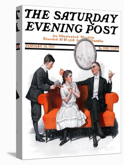 "Shall We Dance?" Saturday Evening Post Cover, January 13,1917-Norman Rockwell-Premier Image Canvas