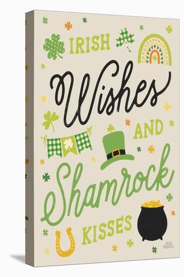 Shamrock Wishes II Beige-Laura Marshall-Stretched Canvas