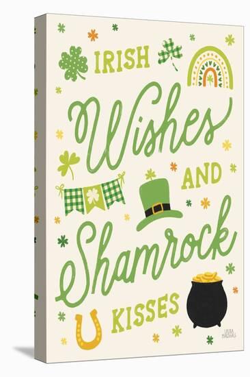 Shamrock Wishes II Light-Laura Marshall-Stretched Canvas