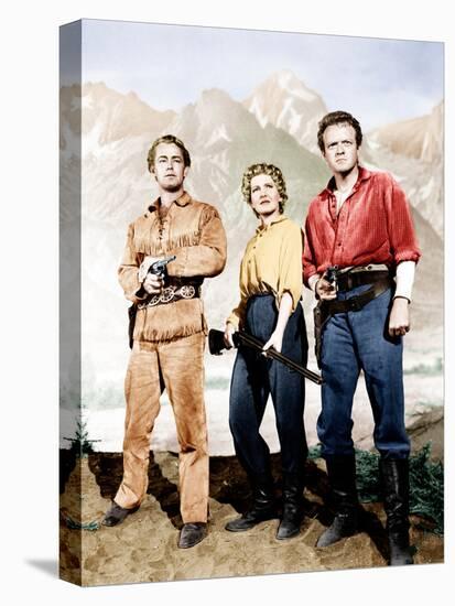 Shane, Alan Ladd, Jean Arthur, Van Heflin, 1953-null-Stretched Canvas