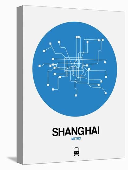 Shanghai Blue Subway Map-NaxArt-Stretched Canvas