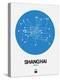 Shanghai Blue Subway Map-NaxArt-Stretched Canvas