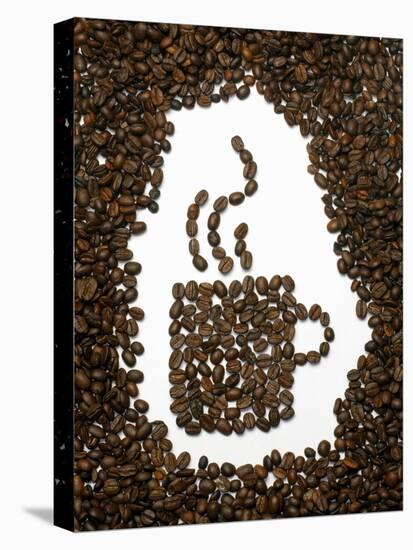 Shape of a Cup of Coffee in Coffee Beans-Gustavo Andrade-Premier Image Canvas