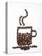 Shape of a Cup of Coffee in Coffee Beans-Gustavo Andrade-Premier Image Canvas