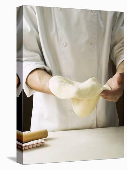Shaping Pizza Dough by Hand (Stretching)-null-Premier Image Canvas