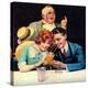 Sharing A Soda-Norman Rockwell-Premier Image Canvas