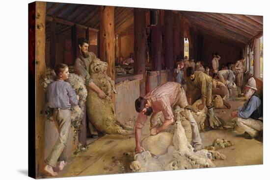 Shearing the Rams-Tom Roberts-Stretched Canvas
