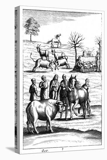 Sheep, Cattle, Horses and Goats, 18th Century-null-Premier Image Canvas