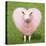 Sheep Ewe Pink Heart Shaped Wool-null-Premier Image Canvas