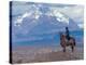 Sheep Herd and Gaucho, Patagonia, Argentina-Art Wolfe-Premier Image Canvas