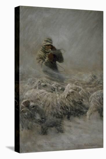 Sheep Herder, 1908 (Oil on Canvas)-Newell Convers Wyeth-Premier Image Canvas