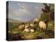 Sheep in a Landscape, 1863-Eugene Joseph Verboeckhoven-Premier Image Canvas