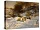 Sheep in Snow, 1935 (Oil on Canvas)-Joseph Farquharson-Premier Image Canvas