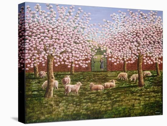 Sheep in the Orchard, 1987-Liz Wright-Premier Image Canvas