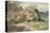 Sheep outside a Cottage in Springtime-Charles James Adams-Premier Image Canvas