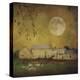 Sheep Under a Harvest Moon-Dawne Polis-Stretched Canvas