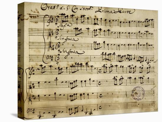 Sheet Music of the Oratorio of Saint John the Baptist-Alessandro Stradella-Premier Image Canvas