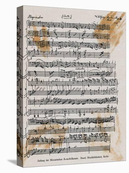 Sheet Music with Mozart's Signature-null-Premier Image Canvas