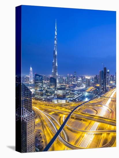 Sheikh Zayad Road and Burj Khalifa, Downtown, Dubai, United Arab Emirates-Jon Arnold-Premier Image Canvas