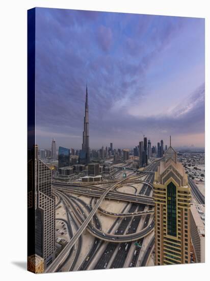 Sheikh Zayad Road and Burj Khalifa, Downtown, Dubai, United Arab Emirates-Jon Arnold-Premier Image Canvas