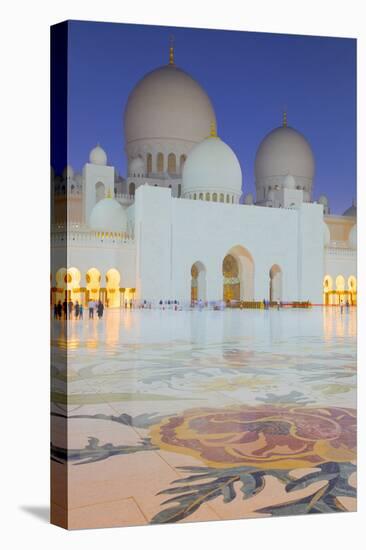 Sheikh Zayed Bin Sultan Al Nahyan Mosque at Dusk, Abu Dhabi, United Arab Emirates, Middle East-Frank Fell-Premier Image Canvas