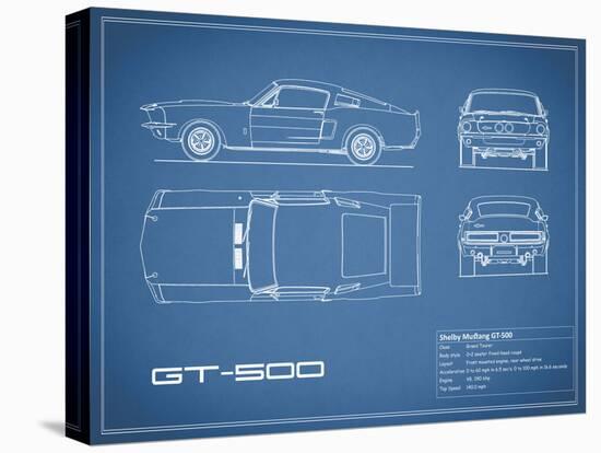 Shelby Mustang GT500-Blue-Mark Rogan-Stretched Canvas