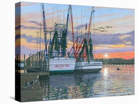 Shem Creek Shrimpers Charleston-Richard Harpum-Stretched Canvas